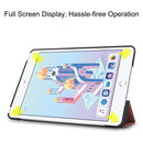 Custer Texture Horizontal Flip Smart PU Leather Case for iPad Mini 4 / Mini 5, with Sleep / Wake-up Function & Three-folding Holder (Wine Red)