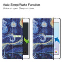 Starry Sky Pattern Custer Texture Horizontal Flip PU Leather Case for iPad Mini 2019 / Mini 4 , with Three-folding Holder & Sleep / Wake-up Function