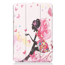 Fairy Girl Pattern Custer Texture Horizontal Flip PU Leather Case for iPad Mini 2019 / Mini 4 , with Three-folding Holder & Sleep / Wake-up Function