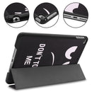 Big Eyes Pattern Custer Texture Horizontal Flip PU Leather Case for iPad Mini 2019 / Mini 4 , with Three-folding Holder & Sleep / Wake-up Function