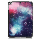 Galactic Nebula Pattern Custer Texture Horizontal Flip PU Leather Case for iPad Mini 2019 / Mini 4 , with Three-folding Holder & Sleep / Wake-up Function