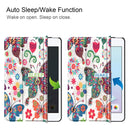 Buttery Pattern Custer Texture Horizontal Flip PU Leather Case for iPad Mini 2019 / Mini 4 , with Three-folding Holder & Sleep / Wake-up Function