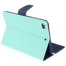 GOOSPERY FANCY DIARY Horizontal Flip Leather Case for iPad Mini (2019), with Holder & Card Slots & Wallet (Mint Green)