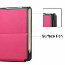 Custer Texture Laptop Bag Leather Case for Microsoft Surface Go(Rose Red)