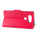 For LG V20 Butterflies Love Flowers Embossing Horizontal Flip Leather Case with Holder & Card Slots & Wallet & Lanyard(Magenta)