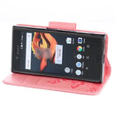 For Sony Xperia X Compact Butterflies Embossing Horizontal Flip Leather Case with Holder & Card Slots & Wallet & Lanyard(Pink)