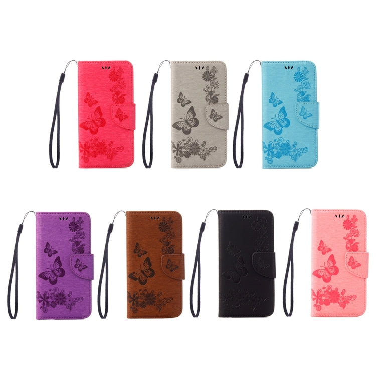 For Sony Xperia X Compact Butterflies Embossing Horizontal Flip Leather Case with Holder & Card Slots & Wallet & Lanyard(Black)