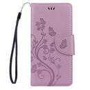 For Xiaomi Redmi 3 Pro / 3s Butterflies Love Flowers Embossing Horizontal Flip Leather Case with Holder & Card Slots & Wallet & Lanyard(Light Purple)