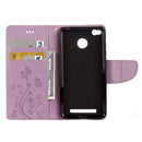 For Xiaomi Redmi 3 Pro / 3s Butterflies Love Flowers Embossing Horizontal Flip Leather Case with Holder & Card Slots & Wallet & Lanyard(Light Purple)