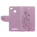 For Xiaomi Redmi 3 Pro / 3s Butterflies Love Flowers Embossing Horizontal Flip Leather Case with Holder & Card Slots & Wallet & Lanyard(Light Purple)