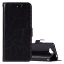 For Huawei Y5 (2017) Crazy Horse Texture Horizontal Flip Leather Case with Holder & Card Slots & Wallet & Photo Frame (Black)
