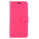 For Huawei Y5 (2017) Crazy Horse Texture Horizontal Flip Leather Case with Holder & Card Slots & Wallet & Photo Frame (Magenta)