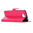 For Huawei Y5 (2017) Crazy Horse Texture Horizontal Flip Leather Case with Holder & Card Slots & Wallet & Photo Frame (Magenta)