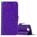 For Huawei Y5 (2017) Crazy Horse Texture Horizontal Flip Leather Case with Holder & Card Slots & Wallet & Photo Frame (Purple)