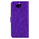 For Huawei Y5 (2017) Crazy Horse Texture Horizontal Flip Leather Case with Holder & Card Slots & Wallet & Photo Frame (Purple)