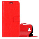 For Huawei Y5 (2017) Crazy Horse Texture Horizontal Flip Leather Case with Holder & Card Slots & Wallet & Photo Frame (Red)