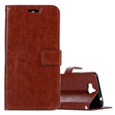 For Huawei Y5 (2017) Crazy Horse Texture Horizontal Flip Leather Case with Holder & Card Slots & Wallet & Photo Frame (Brown)