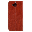 For Huawei Y5 (2017) Crazy Horse Texture Horizontal Flip Leather Case with Holder & Card Slots & Wallet & Photo Frame (Brown)