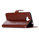 For Huawei Y5 (2017) Crazy Horse Texture Horizontal Flip Leather Case with Holder & Card Slots & Wallet & Photo Frame (Brown)