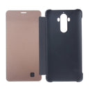 For Huawei Mate 9 Transparent Horizontal Flip Leather Case with Sleep / Wake-up Function(Black)