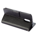 For Motorola Moto G (4rd gen) Plus Pressed Flowers Leather Case with Holder & Card Slots & Wallet(Black)