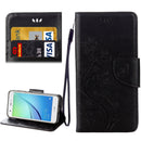 For Huawei nova Butterflies LOVE for Flowers Embossing Horizontal Flip Leather Case with Holder & Card Slots & Wallet & Lanyard(Black)