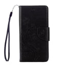 For Huawei nova Butterflies LOVE for Flowers Embossing Horizontal Flip Leather Case with Holder & Card Slots & Wallet & Lanyard(Black)