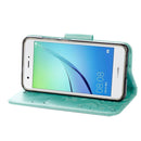 For Huawei nova Butterflies LOVE for Flowers Embossing Horizontal Flip Leather Case with Holder & Card Slots & Wallet & Lanyard(Green)