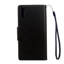 For Sony Xperia XZ Butterflies Love Flowers Embossing Horizontal Flip Leather Case with Holder & Card Slots & Wallet & Lanyard(Black)