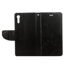 For Sony Xperia XZ Butterflies Love Flowers Embossing Horizontal Flip Leather Case with Holder & Card Slots & Wallet & Lanyard(Black)