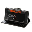 For Sony Xperia XZ Butterflies Love Flowers Embossing Horizontal Flip Leather Case with Holder & Card Slots & Wallet & Lanyard(Black)