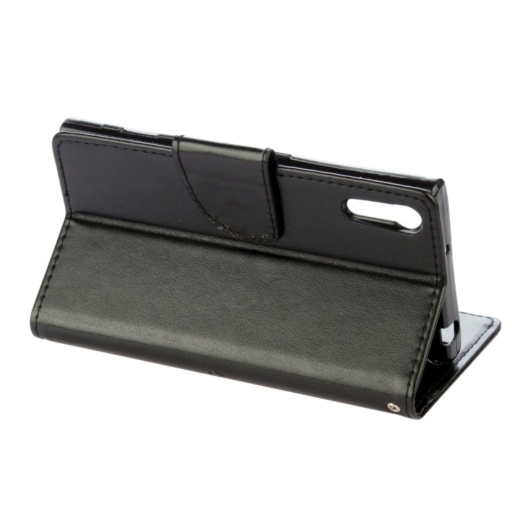 For Sony Xperia XZ Butterflies Love Flowers Embossing Horizontal Flip Leather Case with Holder & Card Slots & Wallet & Lanyard(Black)
