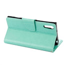 For Sony Xperia XZ Butterflies Love Flowers Embossing Horizontal Flip Leather Case with Holder & Card Slots & Wallet & Lanyard(Green)