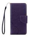 For Sony Xperia XZ Butterflies Love Flowers Embossing Horizontal Flip Leather Case with Holder & Card Slots & Wallet & Lanyard(Purple)
