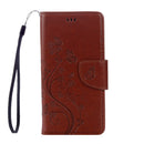 For Sony Xperia XZ Butterflies Love Flowers Embossing Horizontal Flip Leather Case with Holder & Card Slots & Wallet & Lanyard(Brown)