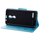 For Lenovo K6 5.0 inch Butterflies Embossing Horizontal Flip Leather Case with Holder & Card Slots & Wallet & Lanyard(Blue)