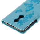 For Lenovo K6 5.0 inch Butterflies Embossing Horizontal Flip Leather Case with Holder & Card Slots & Wallet & Lanyard(Blue)