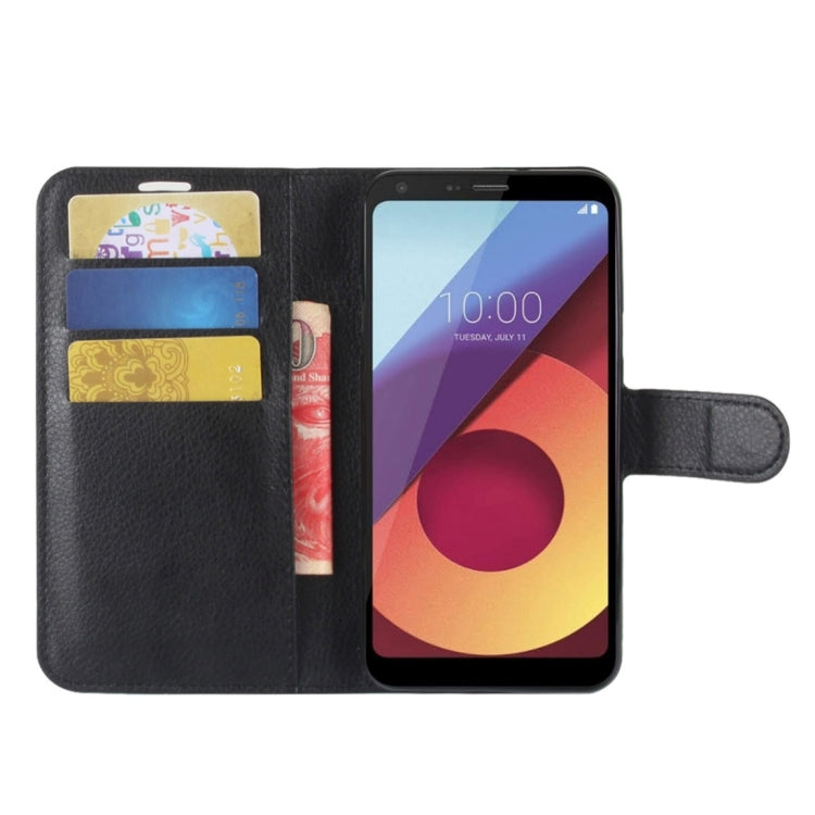 For LG Q6 Litchi Texture Horizontal Flip Leather Case with Holder & Card Slots & Wallet (Black)