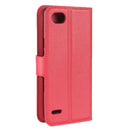For LG Q6 Litchi Texture Horizontal Flip Leather Case with Holder & Card Slots & Wallet (Red)