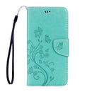 For Sony Xperia X Compact Butterflies Love Flowers Embossing Horizontal Flip Leather Case with Holder & Card Slots & Wallet & Lanyard(Green)