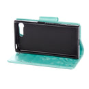 For Sony Xperia X Compact Butterflies Love Flowers Embossing Horizontal Flip Leather Case with Holder & Card Slots & Wallet & Lanyard(Green)
