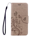 For Sony Xperia X Compact Butterflies Love Flowers Embossing Horizontal Flip Leather Case with Holder & Card Slots & Wallet & Lanyard(Light Brown)