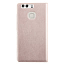 For Huawei P9 Horizontal Flip Leather Case with Touch Call Display ID & Sleep / Wake-up Function(Gold)