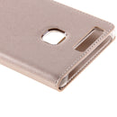 For Huawei P9 Horizontal Flip Leather Case with Touch Call Display ID & Sleep / Wake-up Function(Gold)