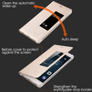 For Huawei P9 Horizontal Flip Leather Case with Touch Call Display ID & Sleep / Wake-up Function(Gold)