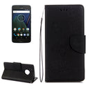 For Motorola Moto G5 Plus Pressed Flowers Butterfly Pattern Horizontal Flip Leather Case with Holder & Card Slots & Wallet(Black)