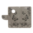 For Motorola Moto G5 Plus Pressed Flowers Butterfly Pattern Horizontal Flip Leather Case with Holder & Card Slots & Wallet(Grey)