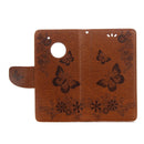 For Motorola Moto G5 Plus Pressed Flowers Butterfly Pattern Horizontal Flip Leather Case with Holder & Card Slots & Wallet(Brown)