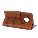 For Motorola Moto G5 Plus Pressed Flowers Butterfly Pattern Horizontal Flip Leather Case with Holder & Card Slots & Wallet(Brown)