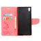 For Sony Xperia XA1 Pressed Flowers Butterfly Pattern Horizontal Flip Leather Case with Holder & Card Slots & Wallet(Pink)